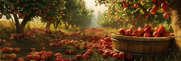 Wall Mural - Harvesting Fresh Apples