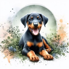 Sticker - Dobermann Welpe