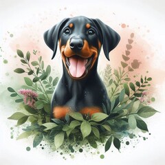 Sticker - Dobermann Welpe