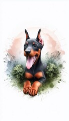 Sticker - Dobermann Welpe