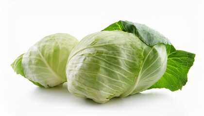 Wall Mural - fresh cabbage isolated on white background