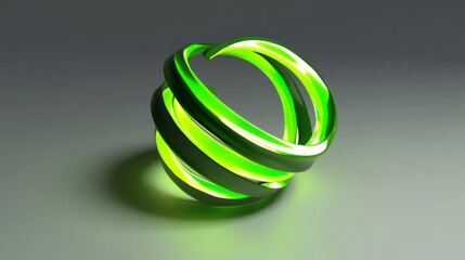 Sticker - Abstract Green Orb.