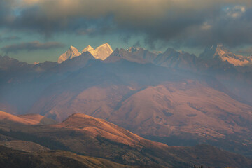 Wall Mural - Cordillera at sunset