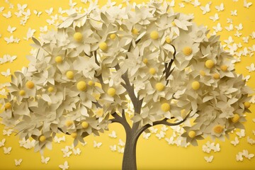 Wall Mural - golden autumn tree