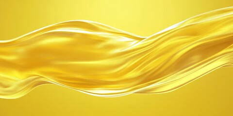 Wall Mural - Abstract Golden Fluid Wave.