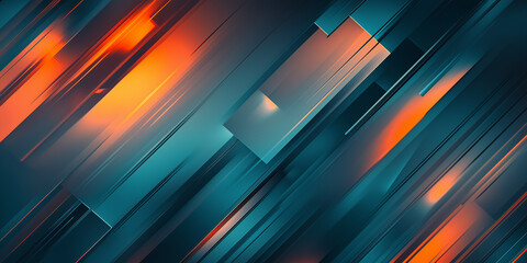 Poster - Abstract diagonal lines creating dynamic perspective background