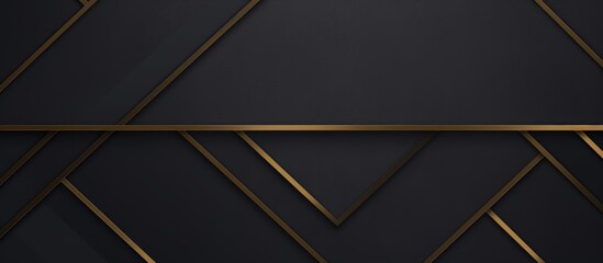 Sticker - abstract dark background with golden geometric lines