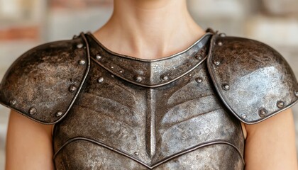 Wall Mural - Detailed medieval armor breastplate with intricate patterns