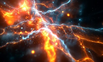 Wall Mural - Abstract Cosmic Energy Flow