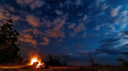 Camping_fire_under_the_amazing_blue_starry_sky_