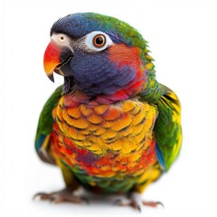 Wall Mural - Parrot, on white background