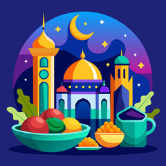 Wall Mural - mosque in the night