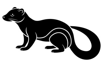 Wall Mural - mongoose silhouette vector animal, mongoose illustration