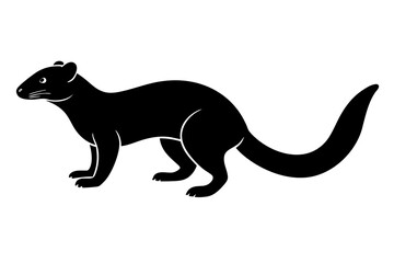 Wall Mural - mongoose silhouette vector animal, mongoose illustration