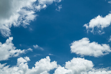 Wall Mural - beautiful white clouds with blue sky