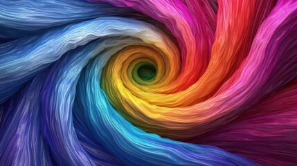 Poster - This artwork features a swirling vortex of bright colors blending together in a fluid motion, creating a sense of movement and depth