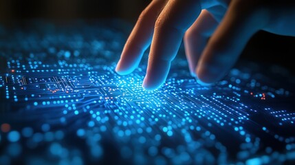 Poster - Hand Interacting with Circuit Board