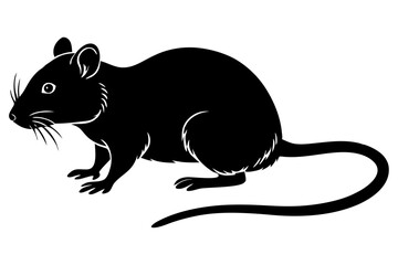 Wall Mural - rat animal icon style white background