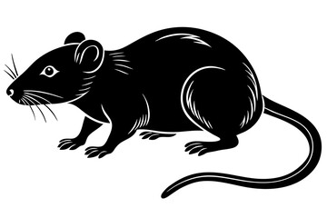 Wall Mural - rat animal icon style white background