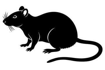 Wall Mural - rat animal icon style white background