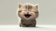 © Naru - A cute and fluffy kitten with a big smile, showcasing joy and innocence. This 3D  captures the playful and loving nature of kittens, symbolizing happiness, companionship, and pure joy.