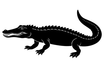 Wall Mural - crocodile vector silhouette ,crocodile vector illustration