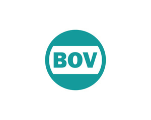 Sticker - BOV logo design vector template. BOV