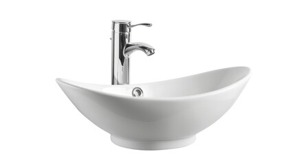 Wall Mural - white modern sink on transparent background