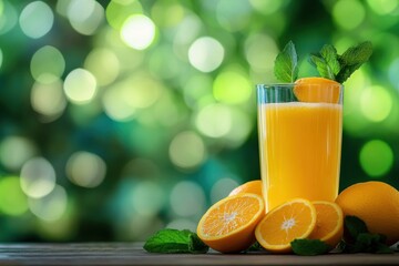 Refreshing Orange Juice with Mint