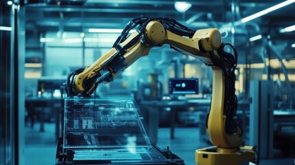 Poster - Industrial Robot Arm Operating in a Factory