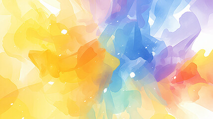 Poster - An abstract painting filled with vibrant colors blending seamlessly, creating a dynamic and energetic visual experience.