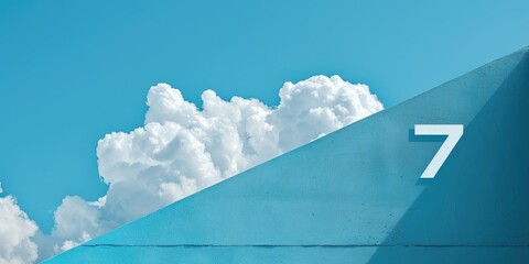 Wall Mural - Seventh instance: azure sky adorned with clouds