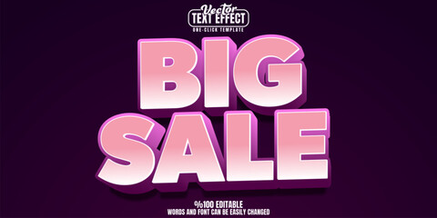 Sale editable text effect, customizable discount and offer 3d font style