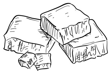 cheese handdrawn illustration