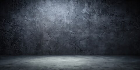 Black textured wall background with rough concrete floor, grunge, dark, old, rough, texture, background, concrete, floor