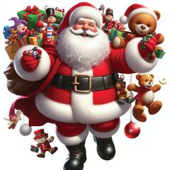 Wall Mural - santa claus and christmas