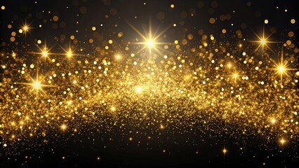 Explosion of metallic gold glitter sparkles in the air, golden, glitter, sparkle, powder, celebrate, foil, explode, blink, blur