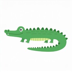 Wall Mural - crocodile alligator illustration isolated on white