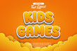 © Aziramada - Kids games editable text effect with orange color