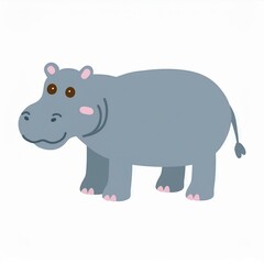 Wall Mural - hippo illustration isolated on white