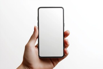 Hand Holding Smartphone Mockup Isolated created with Generative AI
