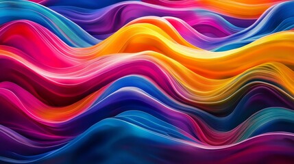 Colorful abstract wavy pattern, vibrant and dynamic art concept