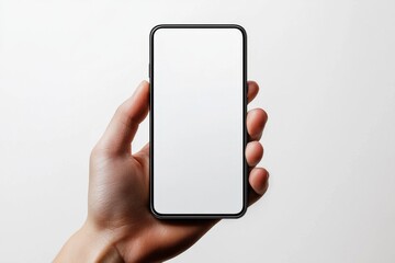 Hand Holding Smartphone Mockup Isolated created with Generative AI