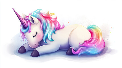 Wall Mural - Sleeping Unicorn.