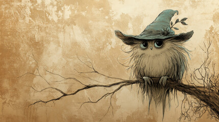 Poster - Owl in a Hat.