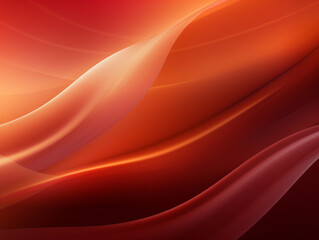 Poster - An elegant abstract background featuring flowing waves of red and orange hues, creating a warm and inviting atmosphere.