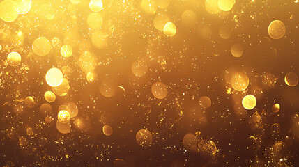 Poster - A dazzling golden background filled with shimmering bokeh effects, creating a festive and celebratory atmosphere.