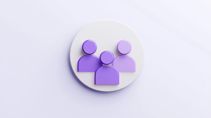 Canvas Print - 3D Group Icon.