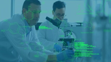 Poster - Animation of scientific data processing over diverse scientists in laboratory