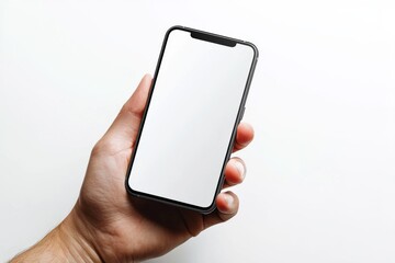 Hand Holding Smartphone Mockup Isolated created with Generative AI
